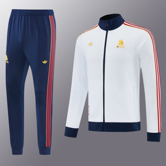 25/26 Roma White Full Zipper Jacket + Long Pants