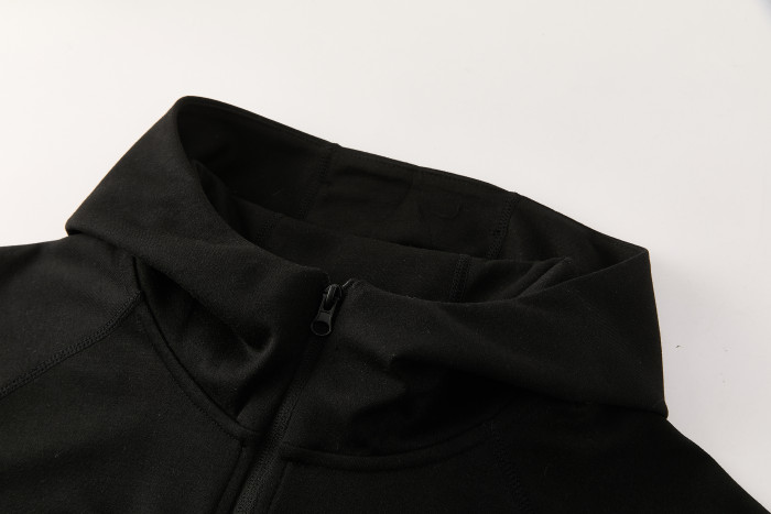 25/26 Chelsea Black Full Zipper Hoodie Windbreaker + Long Pants