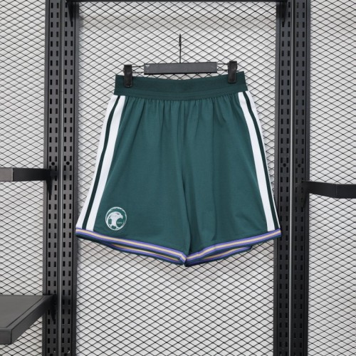 2026 Player Version Saudi Arabia Green with White Side Stripes  Shorts