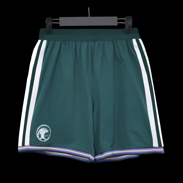 2026 Player Version Saudi Arabia Green with White Side Stripes  Shorts