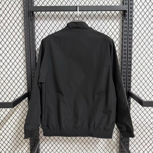 2026 Germany Black Full Zipper Windbreaker