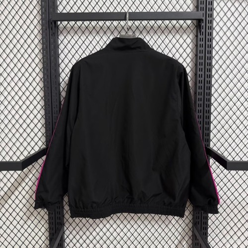 25/26 Juventus Black/Purple Full Zipper Windbreaker