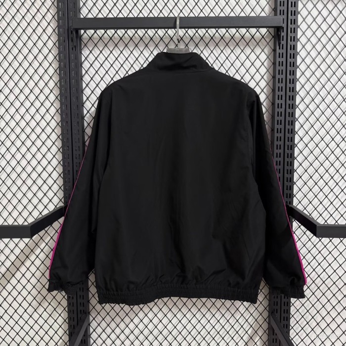 25/26 Juventus Black/Purple Full Zipper Windbreaker