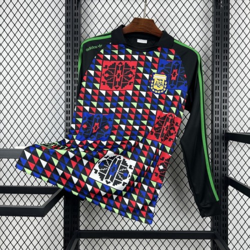 1990 Retro Argentina Goalkeeper Long Sleeve Jersey