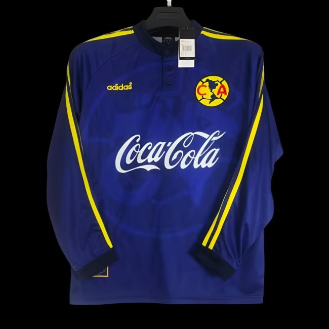 Retro 97/98 Club America Away Blue Long Sleeve Jersey