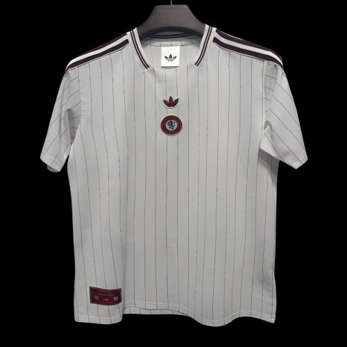 2026 Aston Villa Adidas Terrace Icons White Jersey