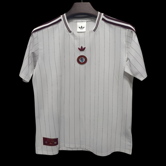 2026 Aston Villa Adidas Terrace Icons White Jersey