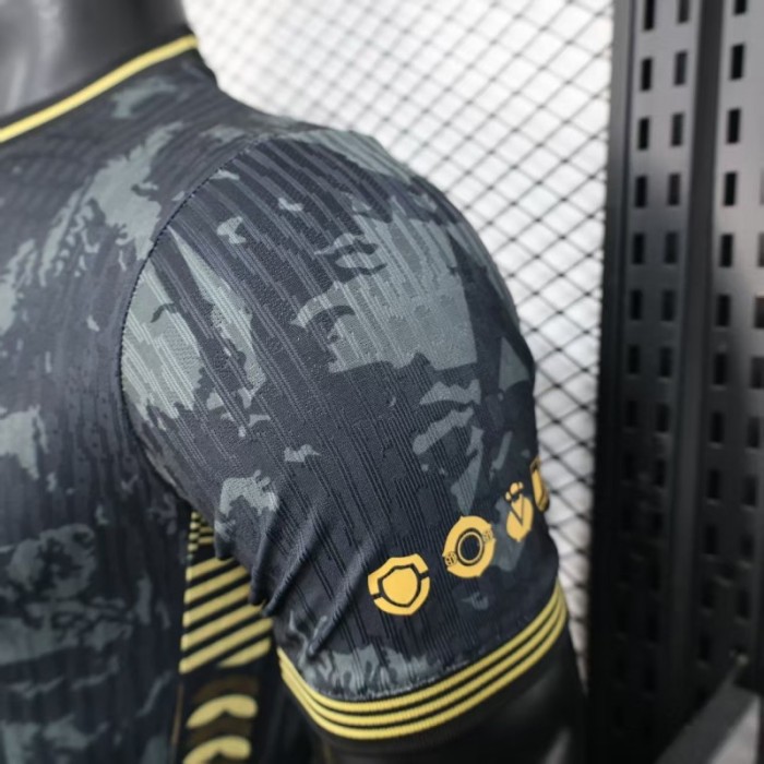 2026 Player Version Portugal Dark Grey with Abstract Graphic Pattern Jersey