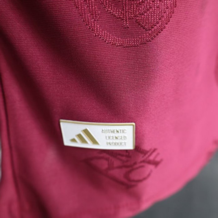 Player Version 25/26 Real Madrid Burgundy with All-Over Crest Pattern Jersey