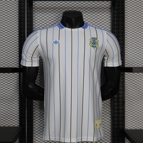 2026 Player Version DR Congo White with Black and Blue Pinstripes Jersey