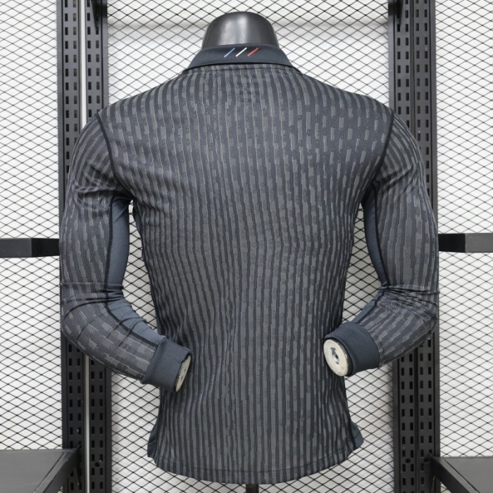 25/26 Player Version Paris Saint-Germain Black with Grey  Long Sleeve Jersey
