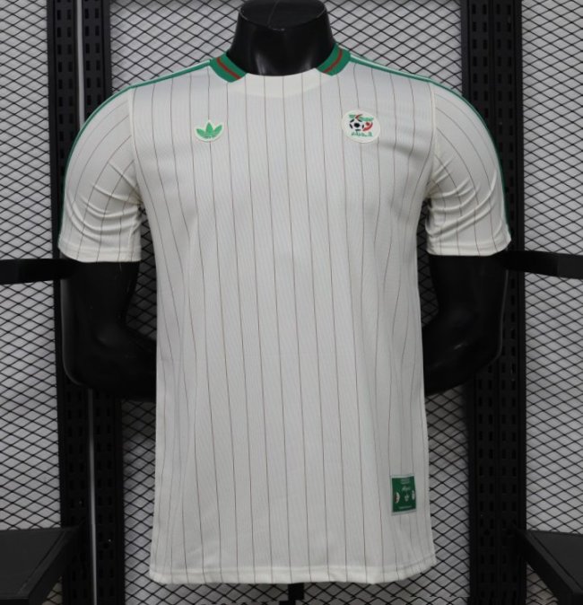 2026 Player Version Algeria White with Green Pinstripes Jersey