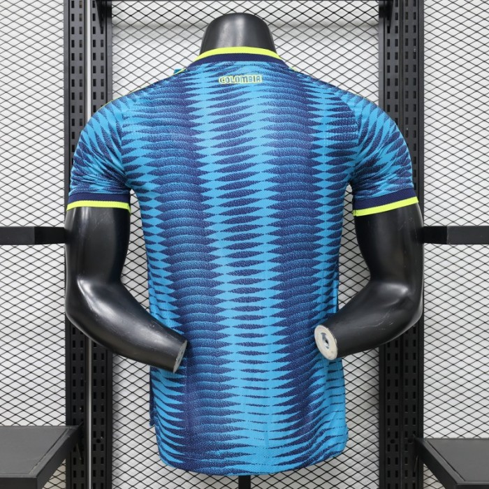 2026 Player Version Colombia Blue with Wavy Zigzag Pattern Jersey
