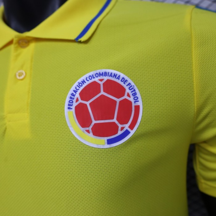 Player Version 2026 Colombia Yellow POLO Jersey