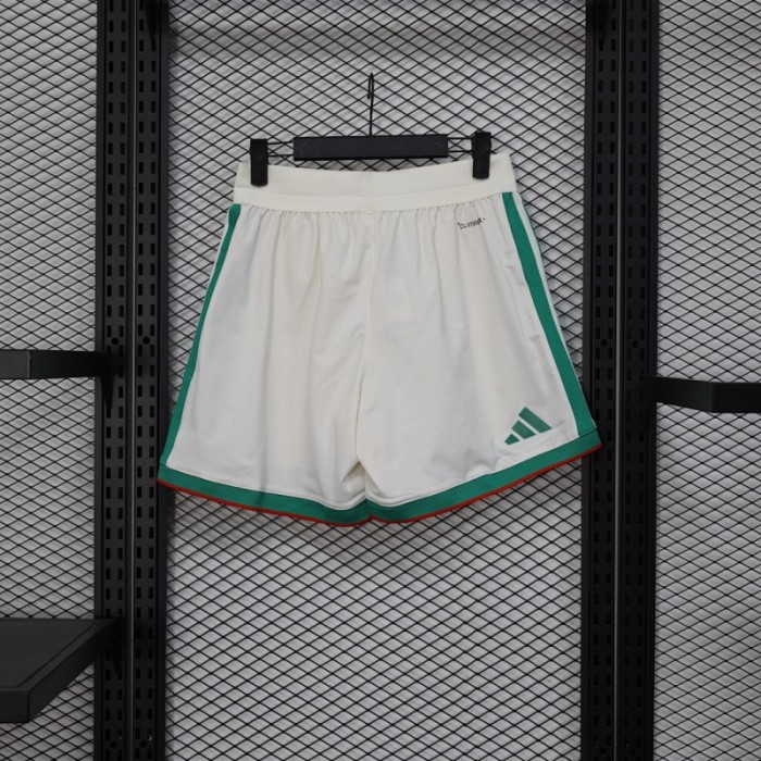2026 Player Version Algeria White with Green Side Stripes Shorts