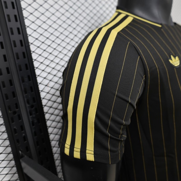 2026 Player Version Mexico Black with Gold Pinstripes Jersey