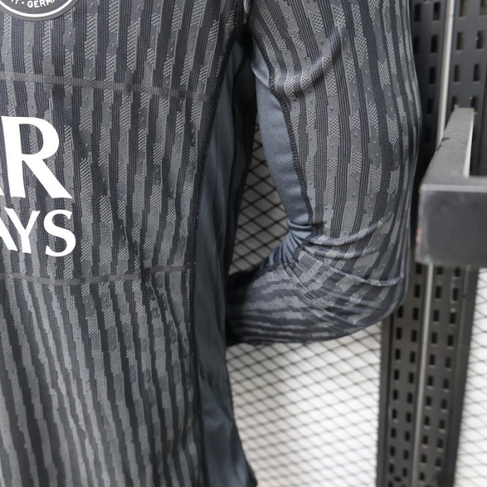 25/26 Player Version Paris Saint-Germain Black with Grey  Long Sleeve Jersey