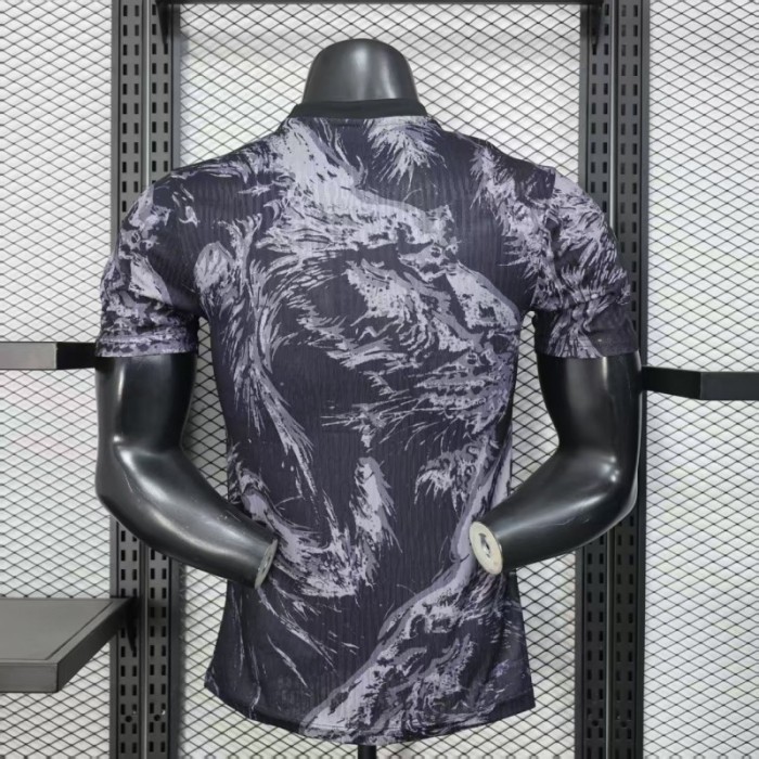 Player Version 2026 England Dark Navy with Lion Brushstroke Pattern Jersey