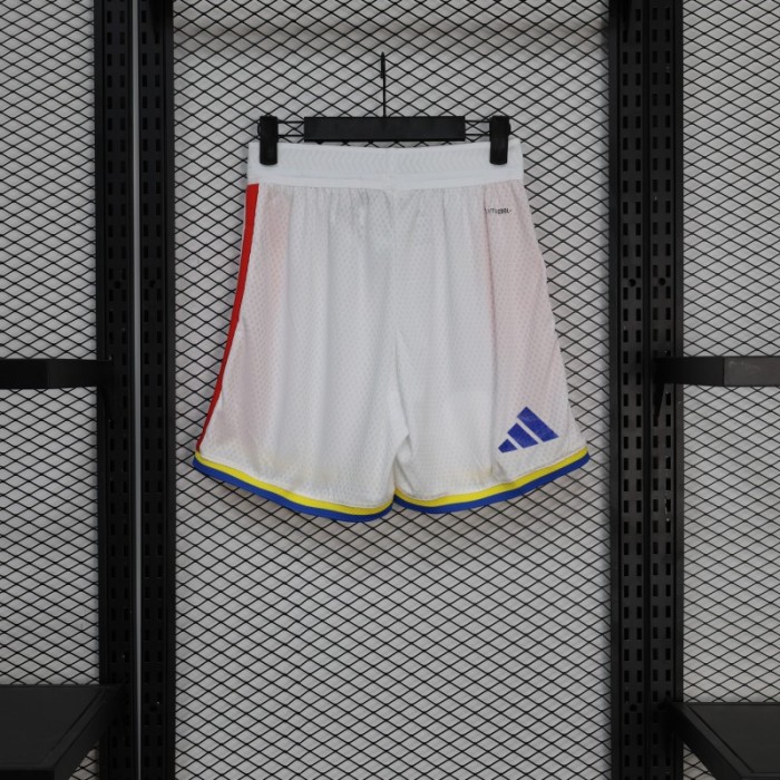 2026 Player Version Colombia White with Red Side Stripes Shorts