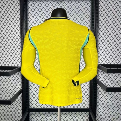 2026 Player Version Mens Brazil World Cup Home Long Sleeve Jersey
