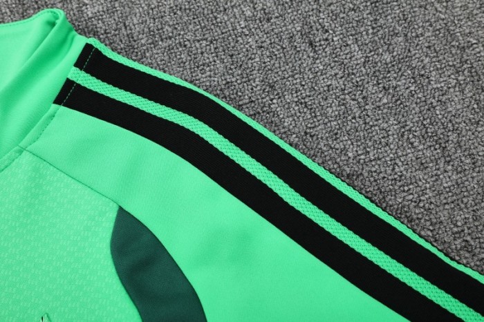 26/27  Mexico Green Half Zipper Jacket Tracksuit  + Long Pants