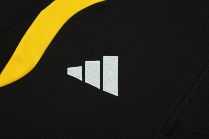 26/27 Germany Black Half Zipper Jacket  Tracksuit  + Long Pants