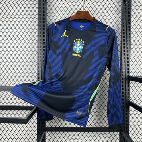 2026 Mens Brazil World Cup Away Long Sleeve Jersey