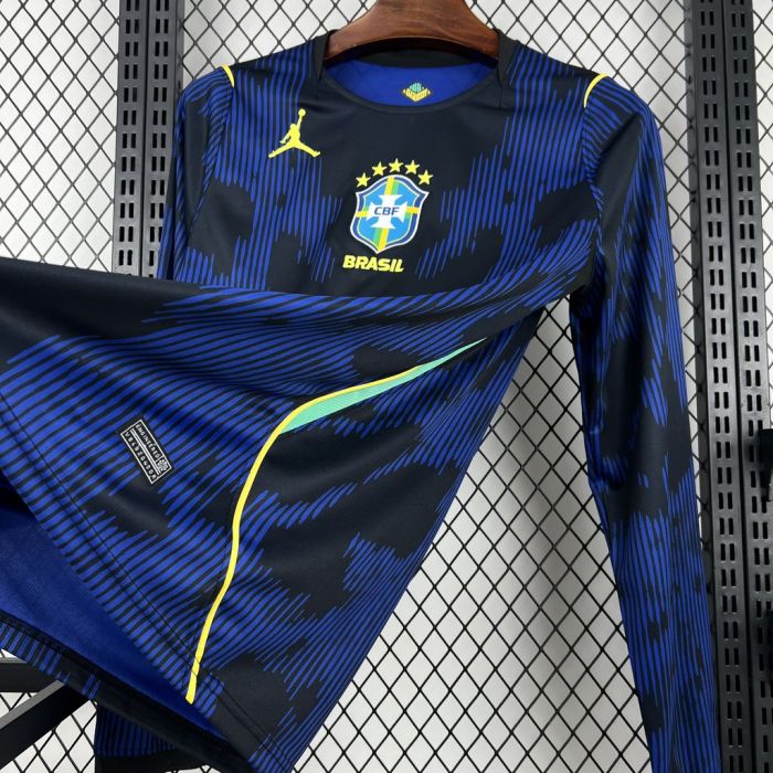 2026 Mens Brazil World Cup Away Long Sleeve Jersey