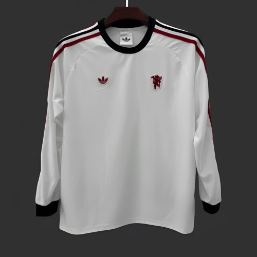 25/26 Manchester United Originals White Crew Long Sleeve Sweat