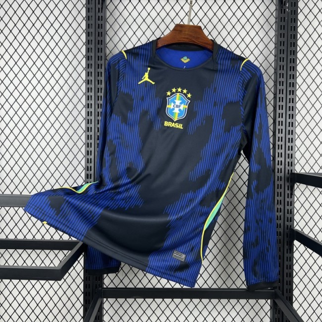 2026 Mens Brazil World Cup Away Long Sleeve Jersey