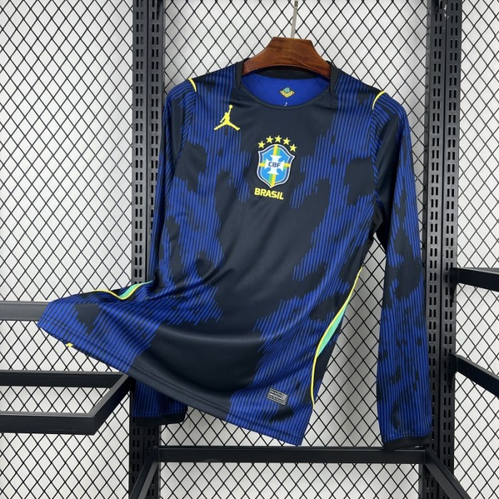 2026 Mens Brazil World Cup Away Long Sleeve Jersey