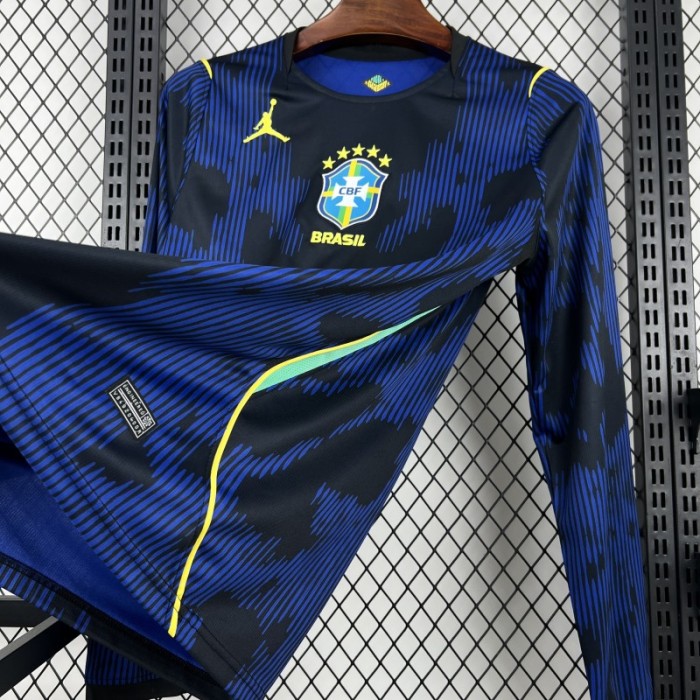 2026 Mens Brazil World Cup Away Long Sleeve Jersey