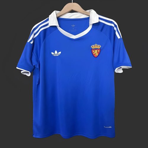 25/26 Real Zaragoza Blue / White Remake Vintage Jersey