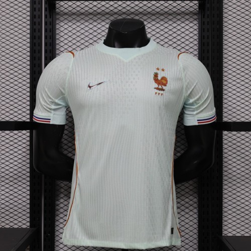 Player Version 2026 France Light Mint with Orange Side Stripe Away Jersey