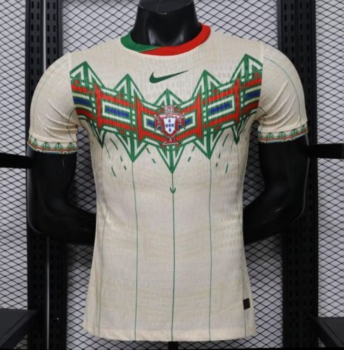 Player Version 2026 Portugal Cream with Geometric Tribal Pattern Special Edition  Jersey