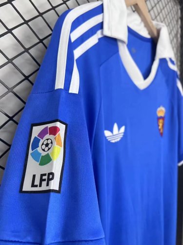 25/26 Real Zaragoza Blue / White Remake Vintage Jersey