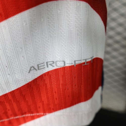 Player Version 2026 USA White Red Wavy Stripe Home Jersey