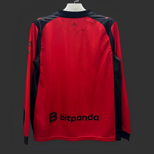 25/26 AC Milan x Slam Jam Limited Edition Long Sleeve Red Forth Jersey