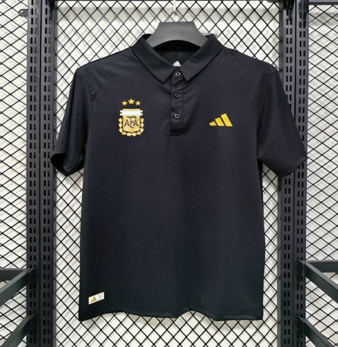 2026 Argentina Black Polo Jersey