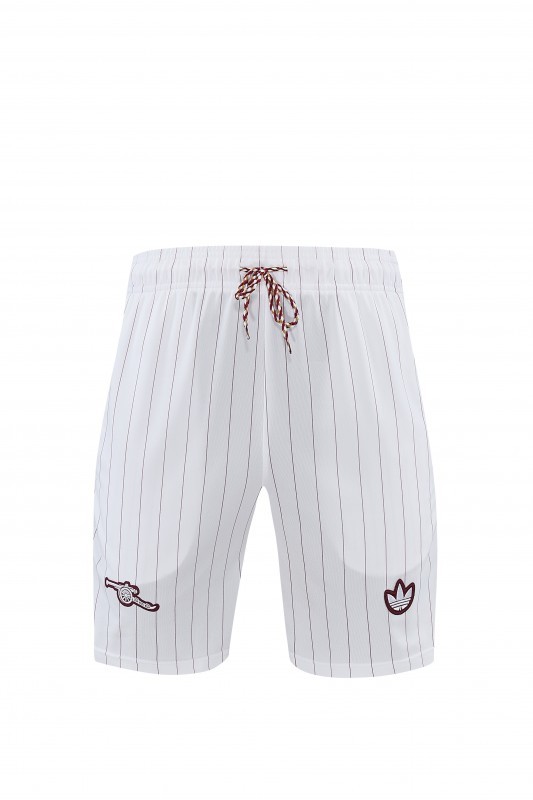 26/27 Arsenal  White Pinstripe Short Sleeve+Soccer Shorts