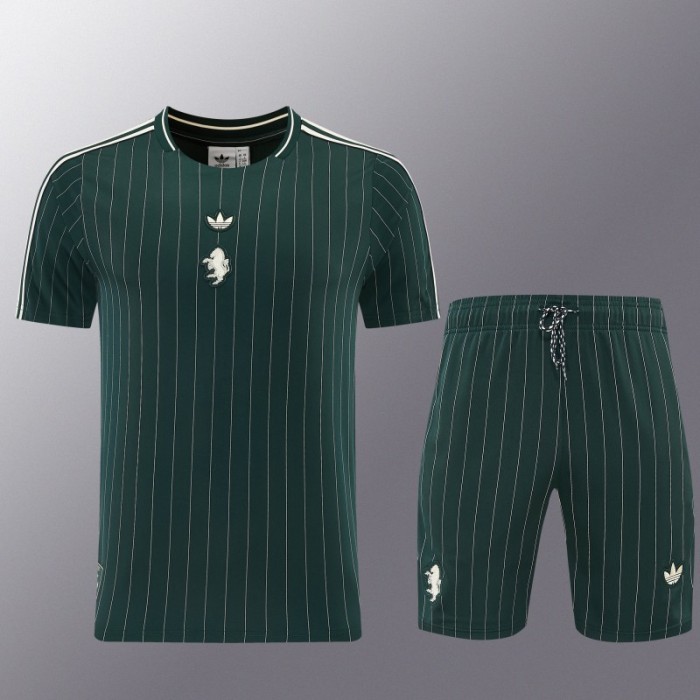 26/27 Juventus Navy Green Short Sleeve+Soccer Shorts