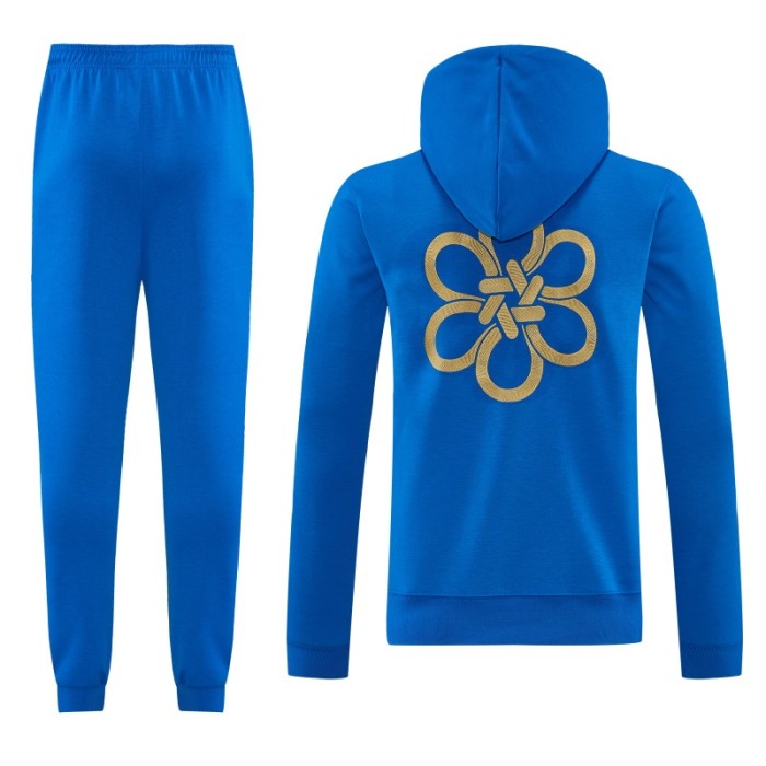 26/27 Real Madrid Royal Blue Pullover Hooded Tracksuit + Long Pants