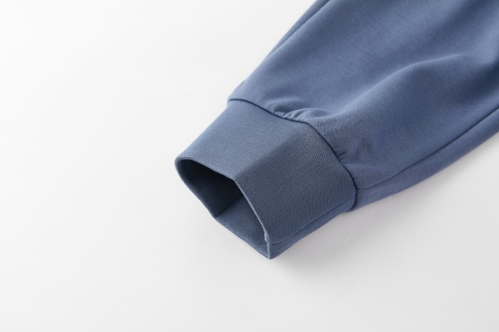 26/27  Paris Saint-Germain Steel Blue Full Zipper Hooded Jacket Tracksuit + Long Pants