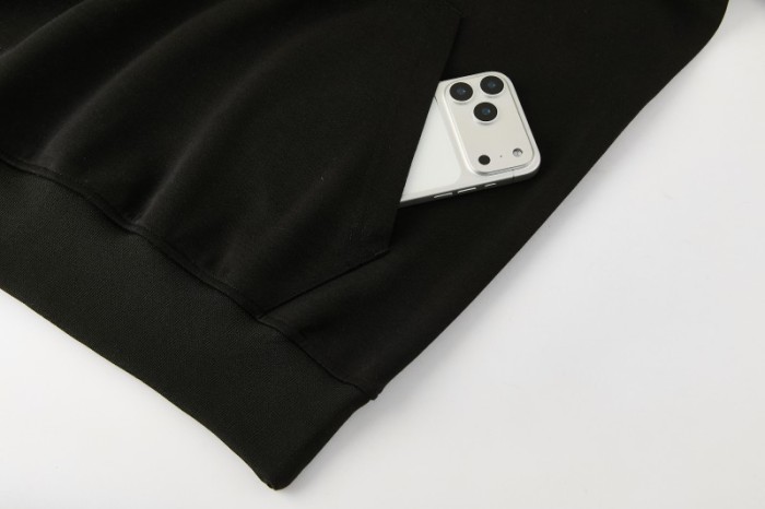 26/27 Manchester United Black Pullover Hooded Tracksuit + Long Pants