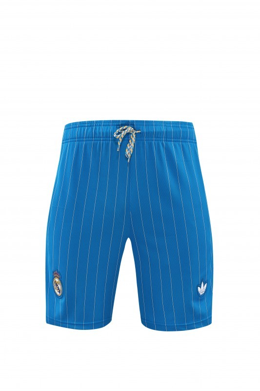 26/27 Real Madrid  Blue Pinstripe  Short Sleeve+Soccer Shorts