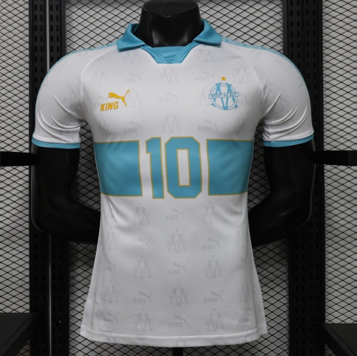 Player Version 26/27 Olympique de Marseille White with Sky Blue Special Edition Jersey