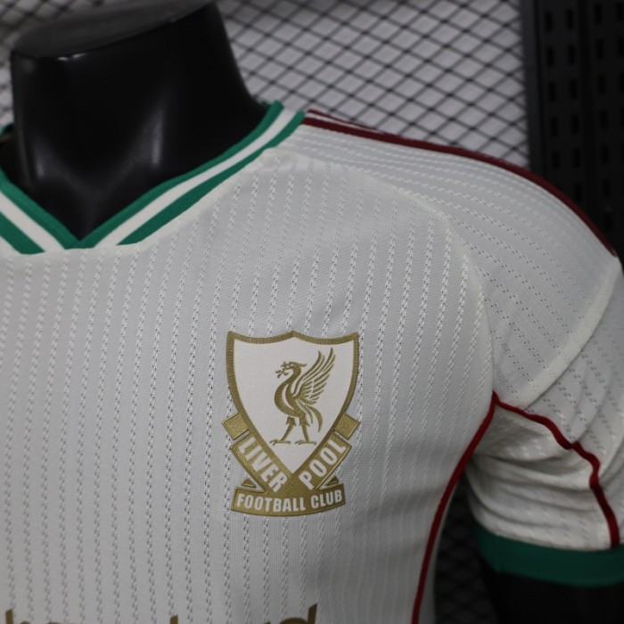 Player Version 26/27 Liverpool FC Off-White with Gold Crest  Special Edition Away Jersey