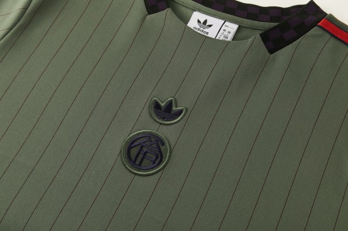 26/27 Bayern München  Forest Green  Pinstripe  Short Sleeve+Soccer Shorts