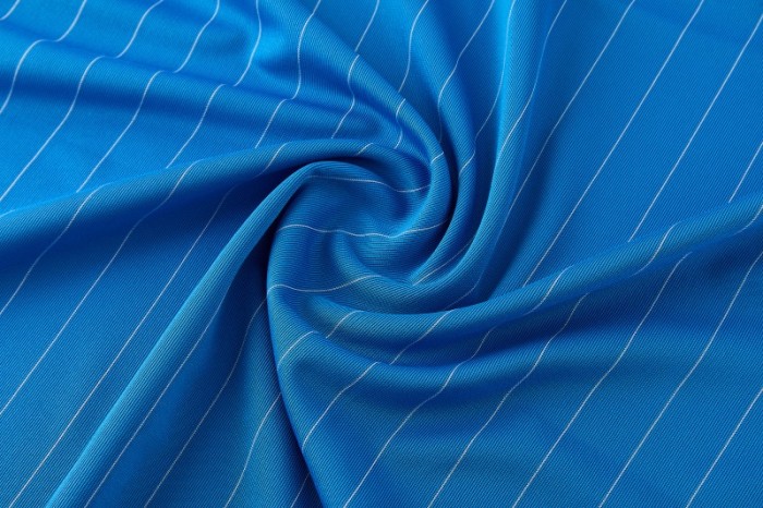 26/27 Real Madrid  Blue Pinstripe  Short Sleeve+Soccer Shorts