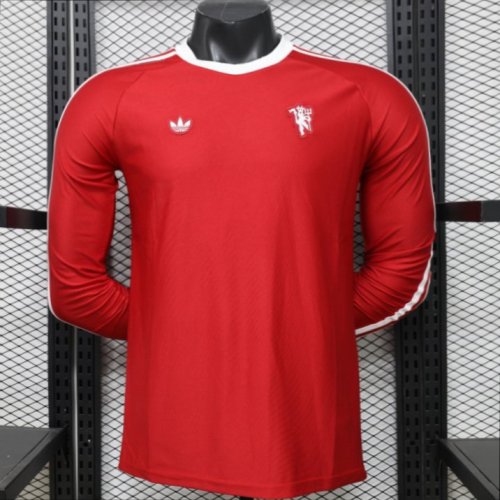 Player Version 2026 Manchester United Red Long Sleeve Adidas Originals Retro Special Edition Jersey